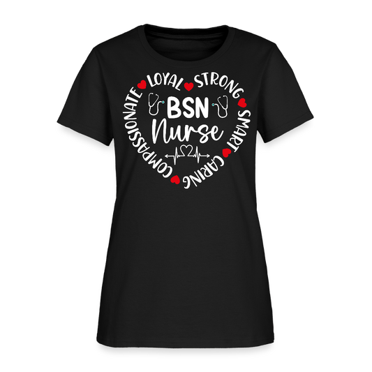 Cute BSN Nurse Graduation Gift Women's T-Shirt - black