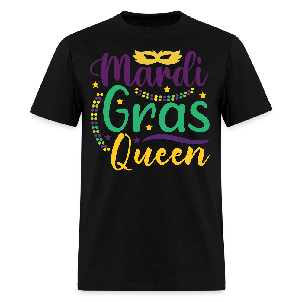 Mardi Gras Queen Tee For Women Masquerade Party T-shirt - black