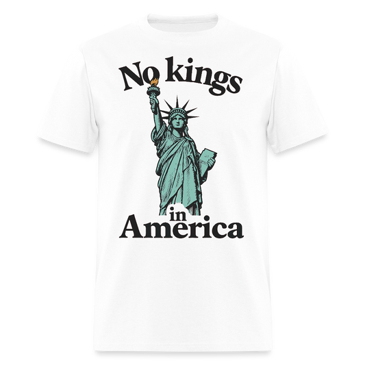 No Kings In America Liberty Protest T-Shirt - white