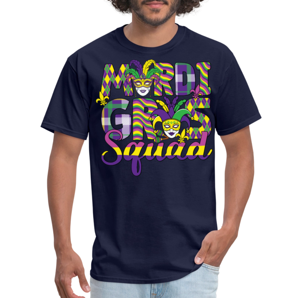 Funny And Festive Mardi Gras Party T-shirt - navy