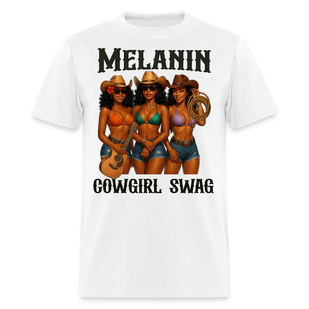 Afrocentric Cowgirl Swag Melanin T-shirt - white