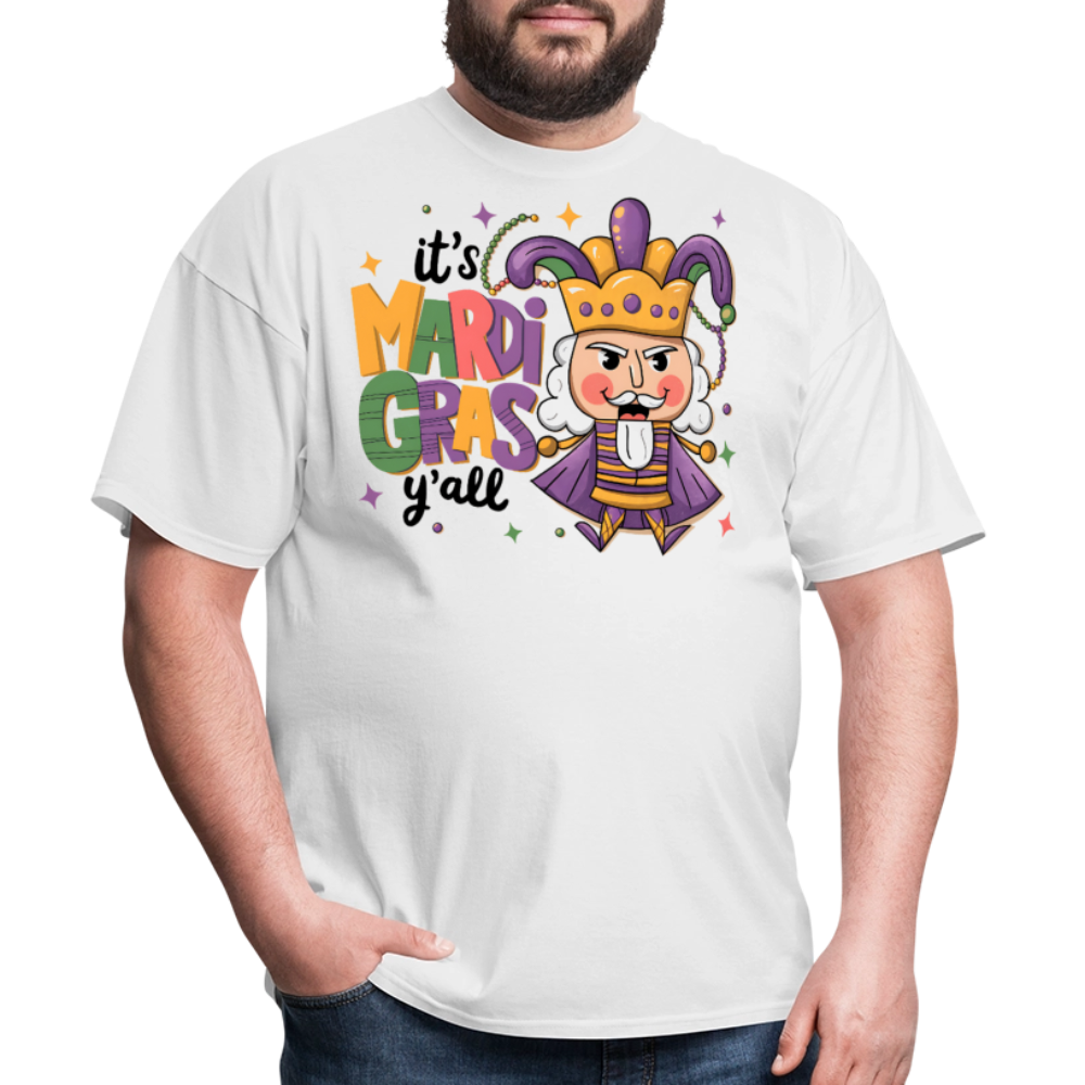 Mardi Gras Jester King Tee It's Mardi Gras Y'all T-shirt - white