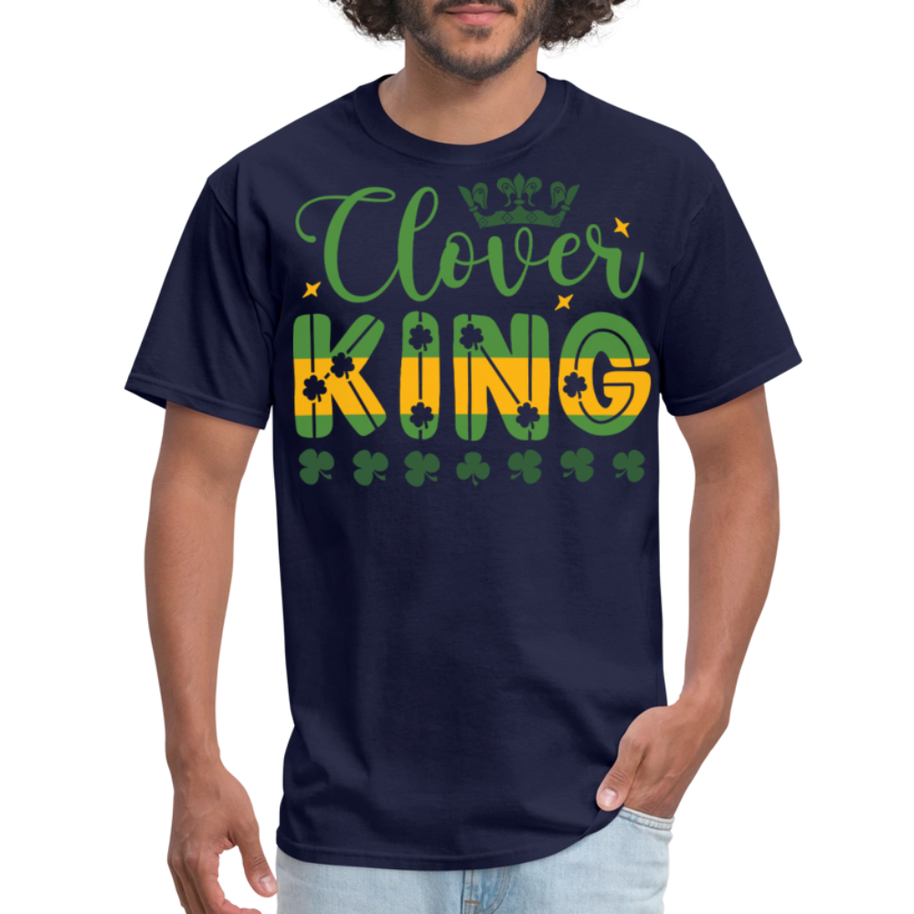 St Patrick’s Day Clover King T-shirt - navy