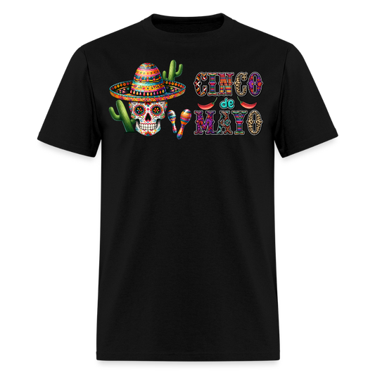 Cinco de Mayo Party Outfit Mexican Sugar Skull T-shirt - black