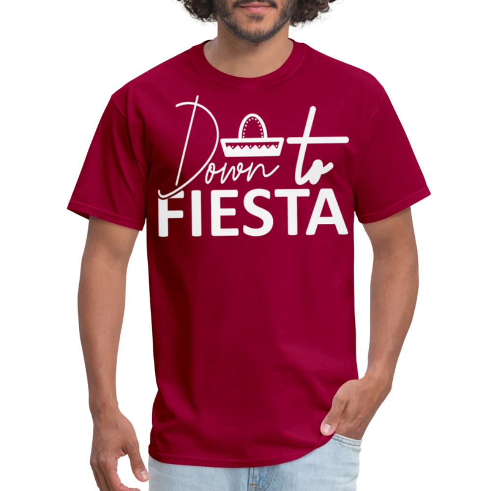 Down to Fiesta Party Shirt Funny Cinco de Mayo T-shirt - dark red