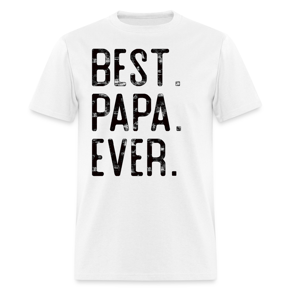 Papa Gift Tee For Birthday T-shirt - white