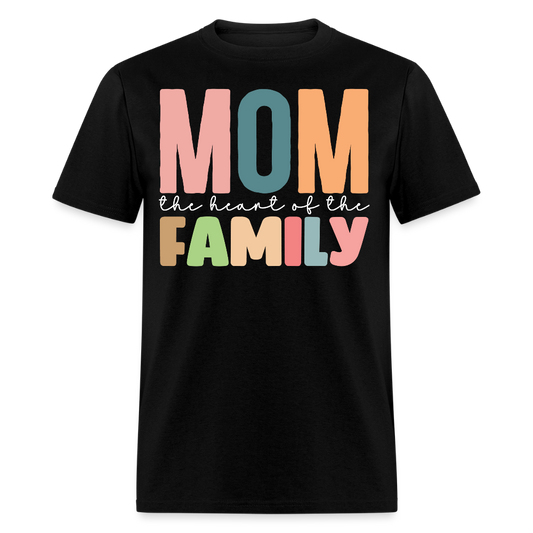 Heart Of The Family Mom T-shirt - black