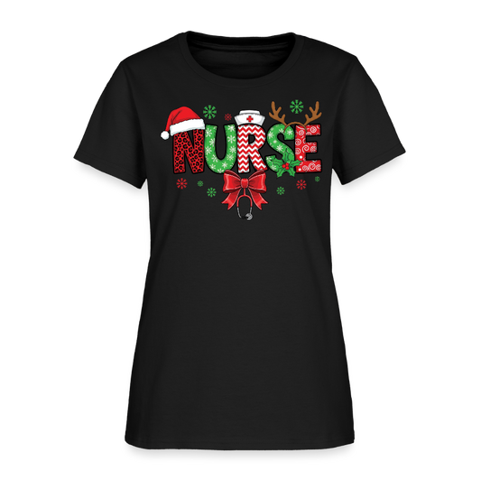Christmas Gift Idea For Nurses T-Shirt - black