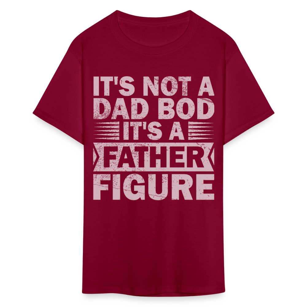 Funny Dad Bod T-shirt For Men Father Figure Shirt - burgundy