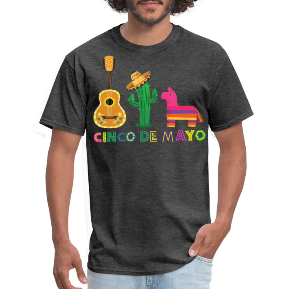 Cinco De Mayo Party Outfit Funny Mexican Fiesta T-shirt - heather black