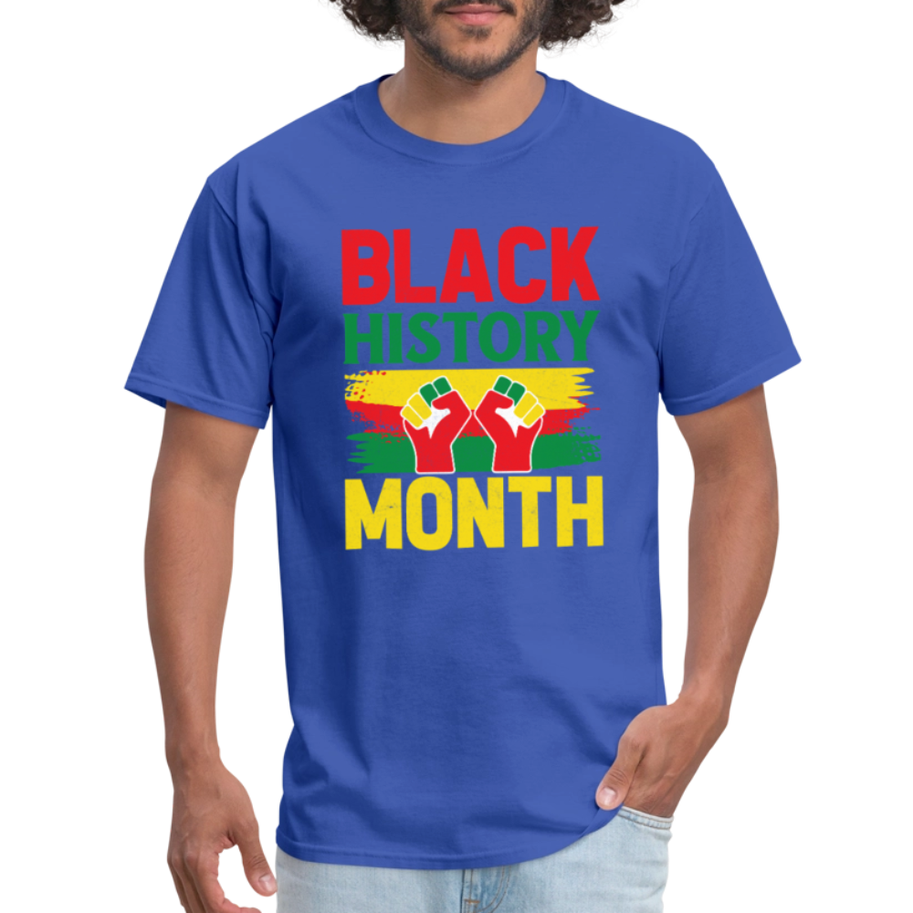 African American Pride Apparel for Black History Month T-Shirt - royal blue