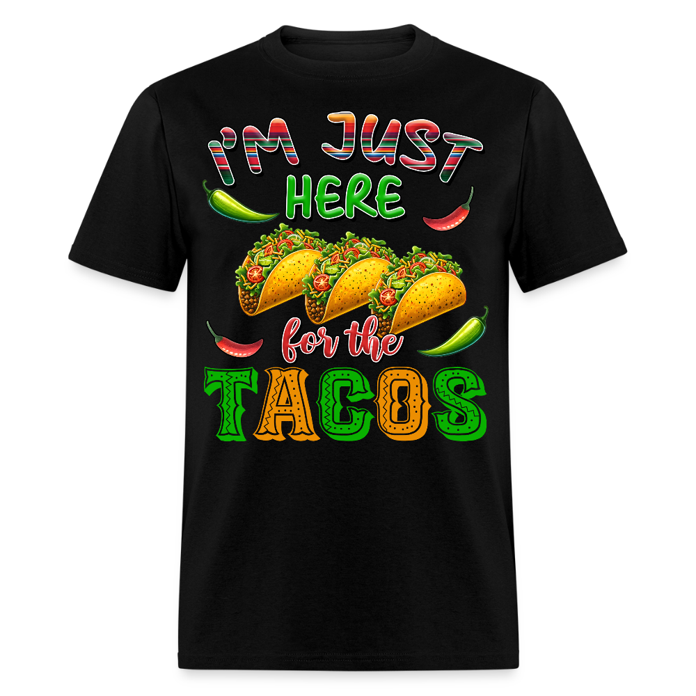 Mexican Food Graphic Tee For Taco Lovers Funny Tacos T-shirt - black