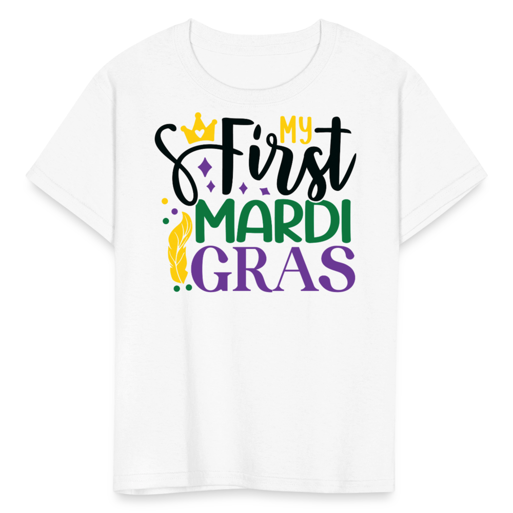 First Mardi Gras Celebration Gift Baby’s First Fat Tuesday T-shirt - white