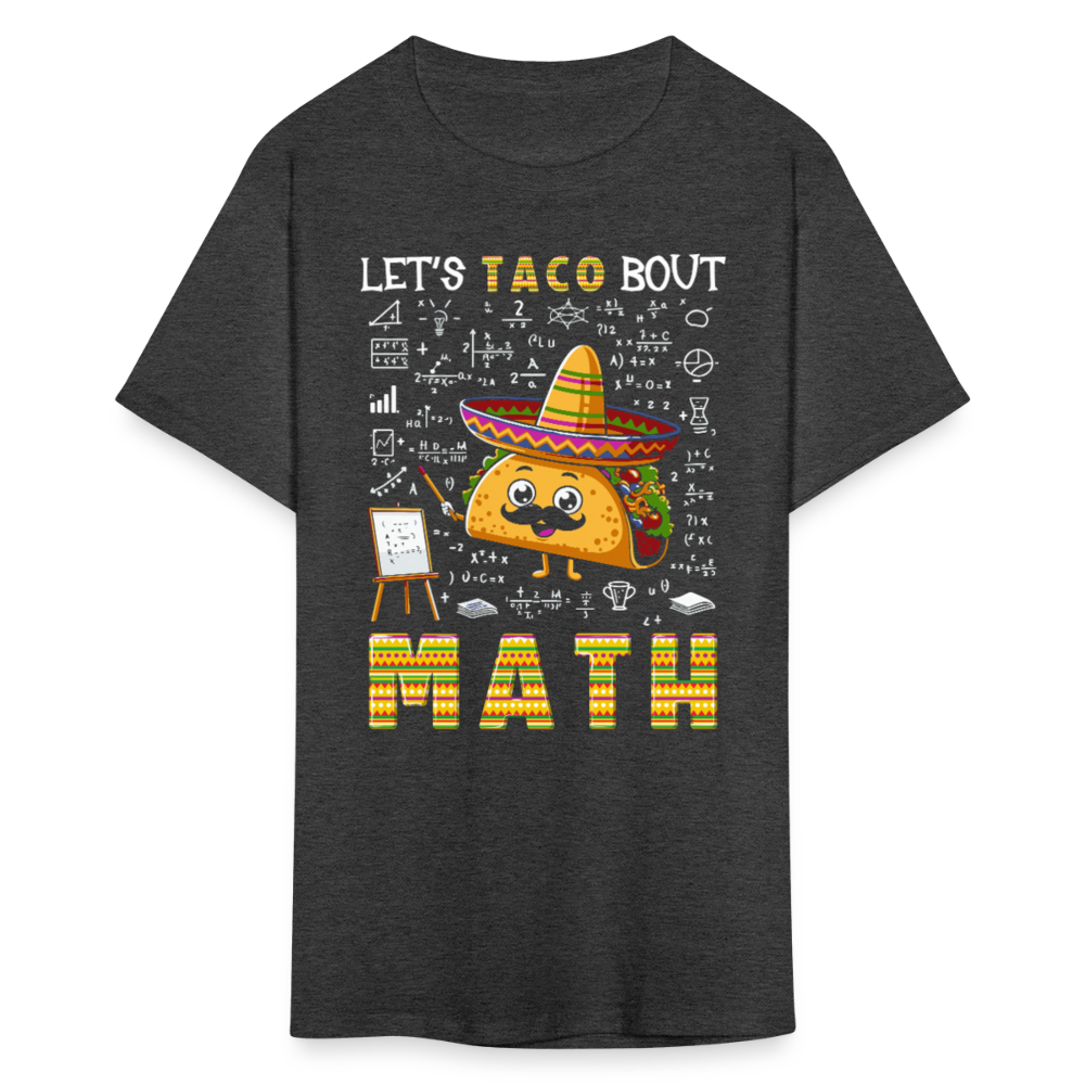 Funny Taco Math Shirt For Teachers Cute Kawaii Taco T-shirt - heather black