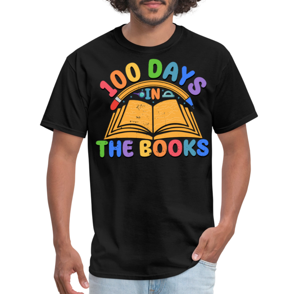 100 Days In The Books Reading Celebration Unisex T-shirt - black