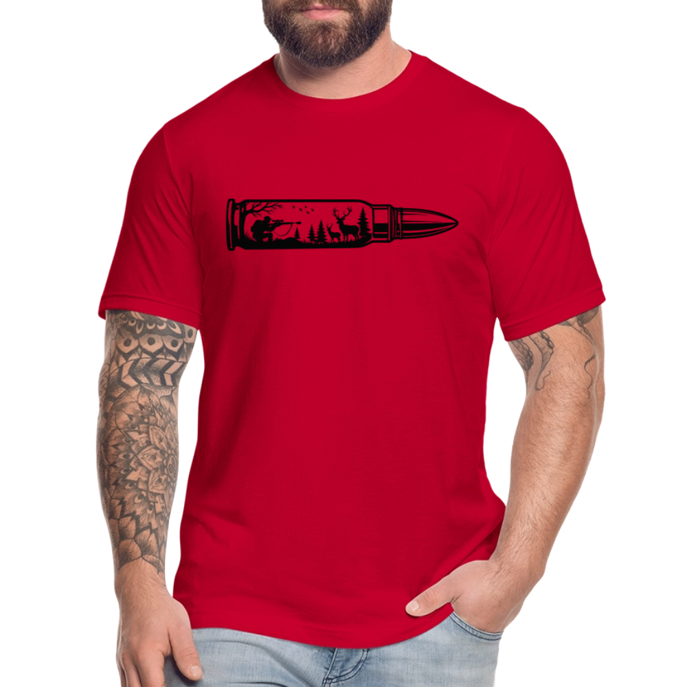 Deer Hunting Bullet T-Shirt | Bella + Canvas Unisex Tee - red