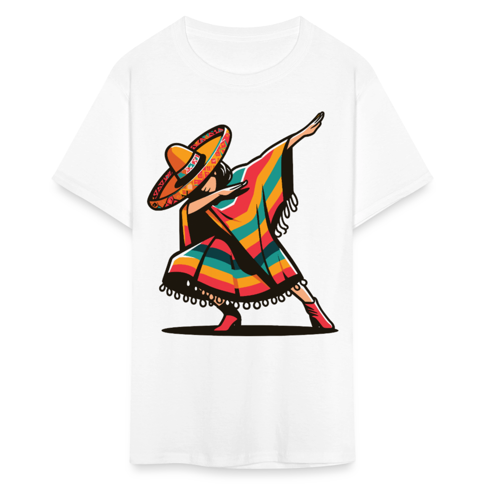 Cinco De Mayo Fiesta Outfit Funny Mexican Dabbing Design For T-shirt - white