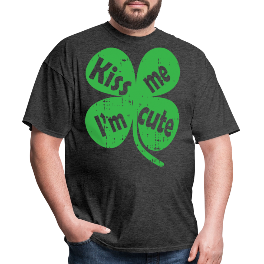 Kiss Me I’m Cute Irish Festival T-shirt - heather black