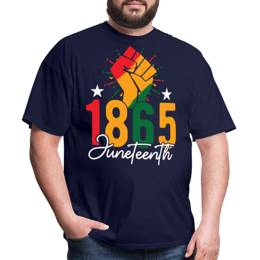 Best Black pride Tee 1865 Black Liberation T-shirt - navy