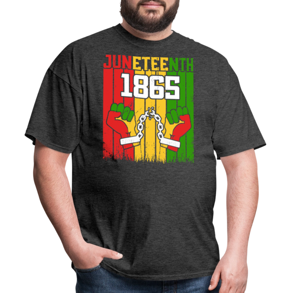 Juneteenth 1865 Shirt Black History Pride Unisex T-shirt - heather black