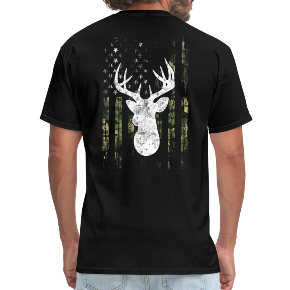 Camo American Flag USA Camouflage Unisex Classic T-Shirt - black