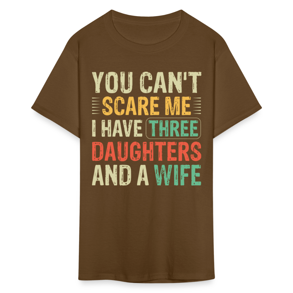 Best Gift For A Father Of Three Daughters And A Wife Unisex T-shirt - brown