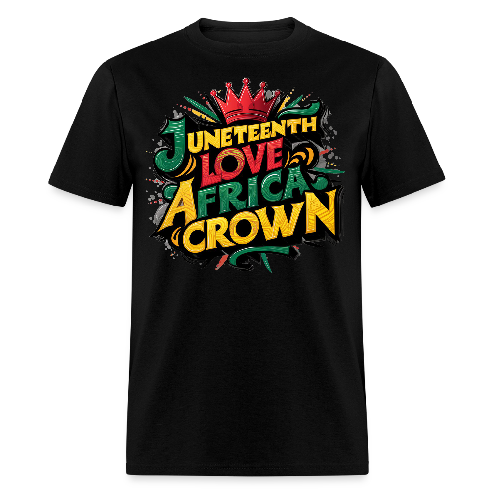 juneteenth Africa Crown Black Heritage T-shirt - black