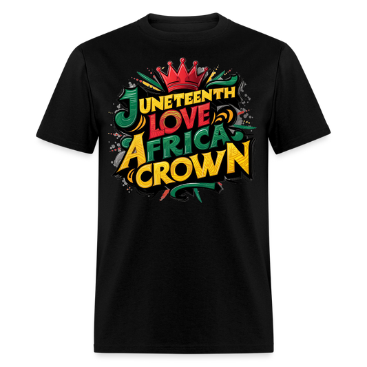 juneteenth Africa Crown Black Heritage T-shirt - black