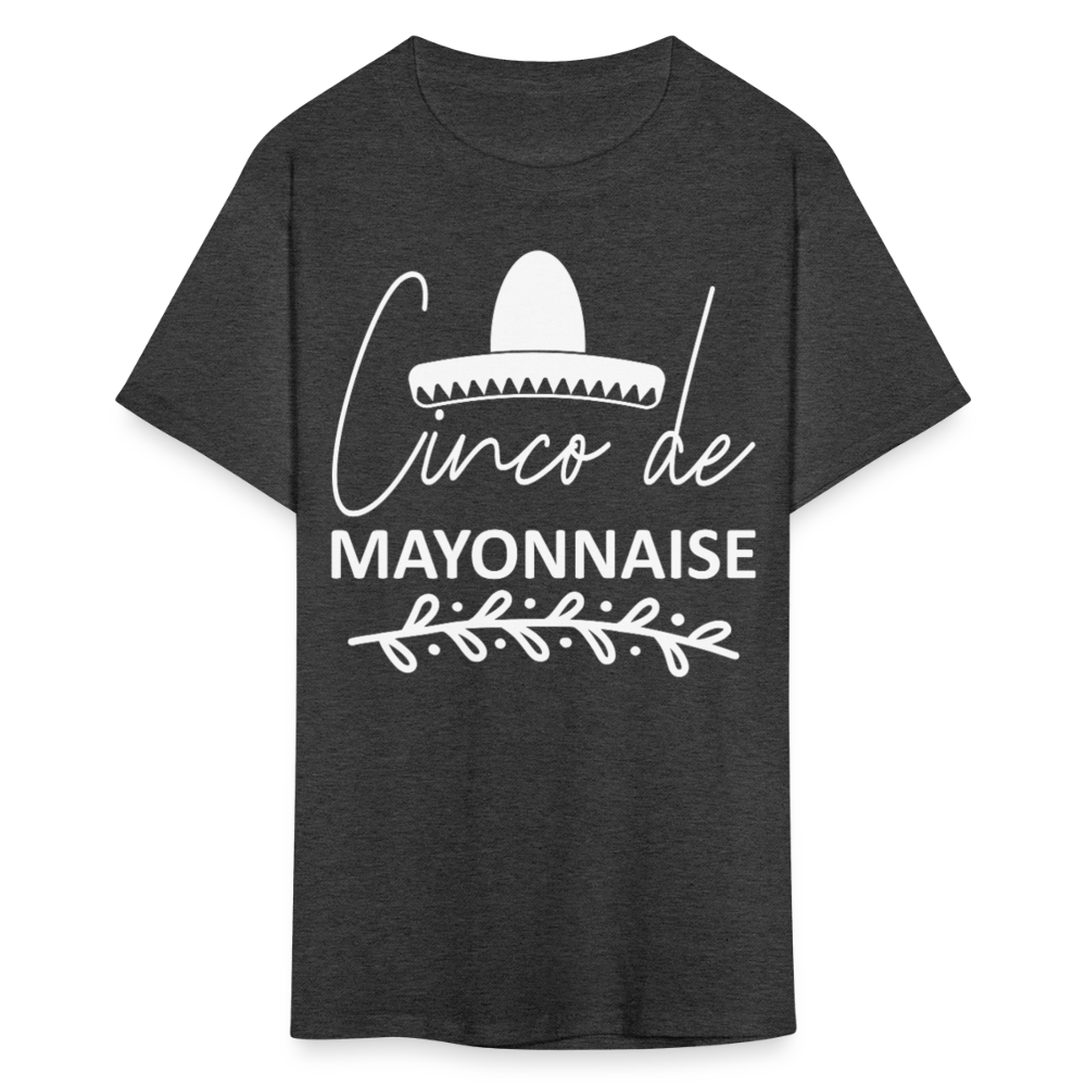 Funny Cinco De Mayo Shirt For Men Women Cinco de Mayonnaise T-shirt - heather black