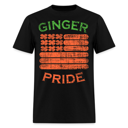Ginger Pride American Flag Funny St Patrick’s Day  T-shirt - black