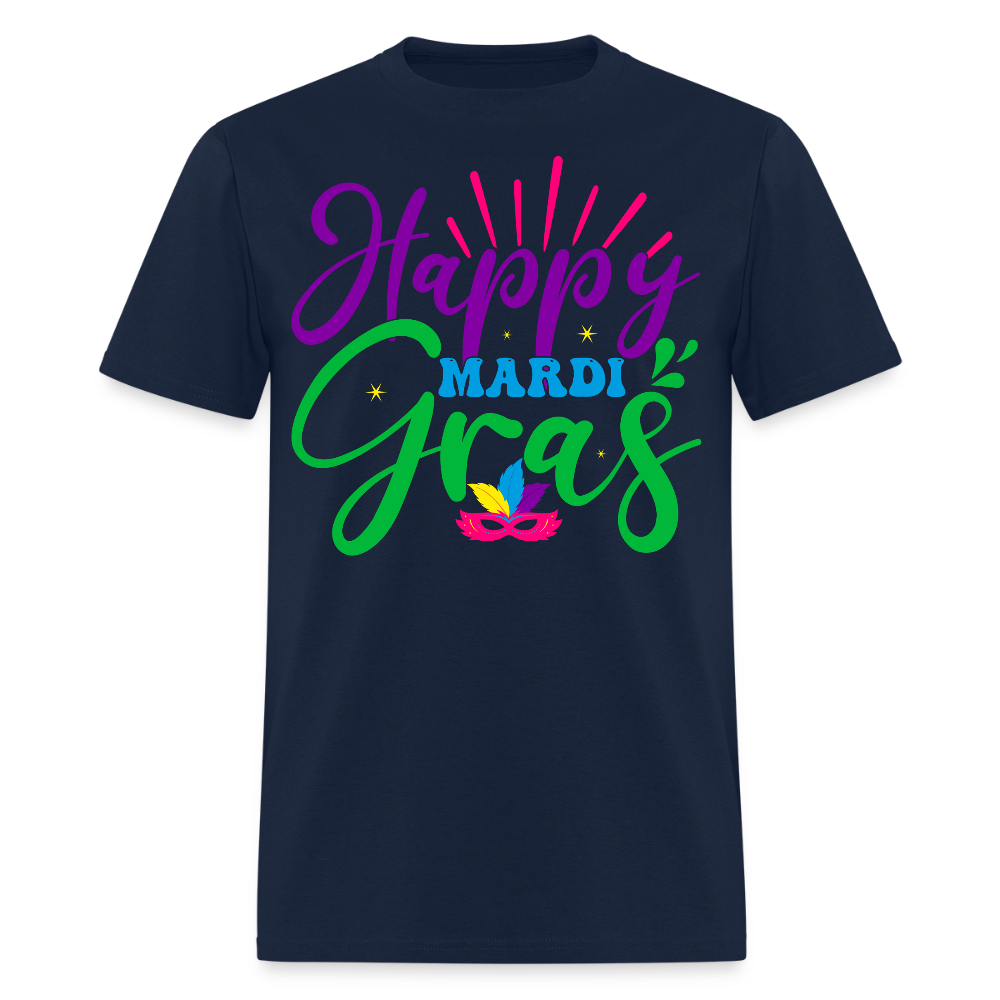 Happy Mardi Gras Party Unisex Classic T-shirt - navy