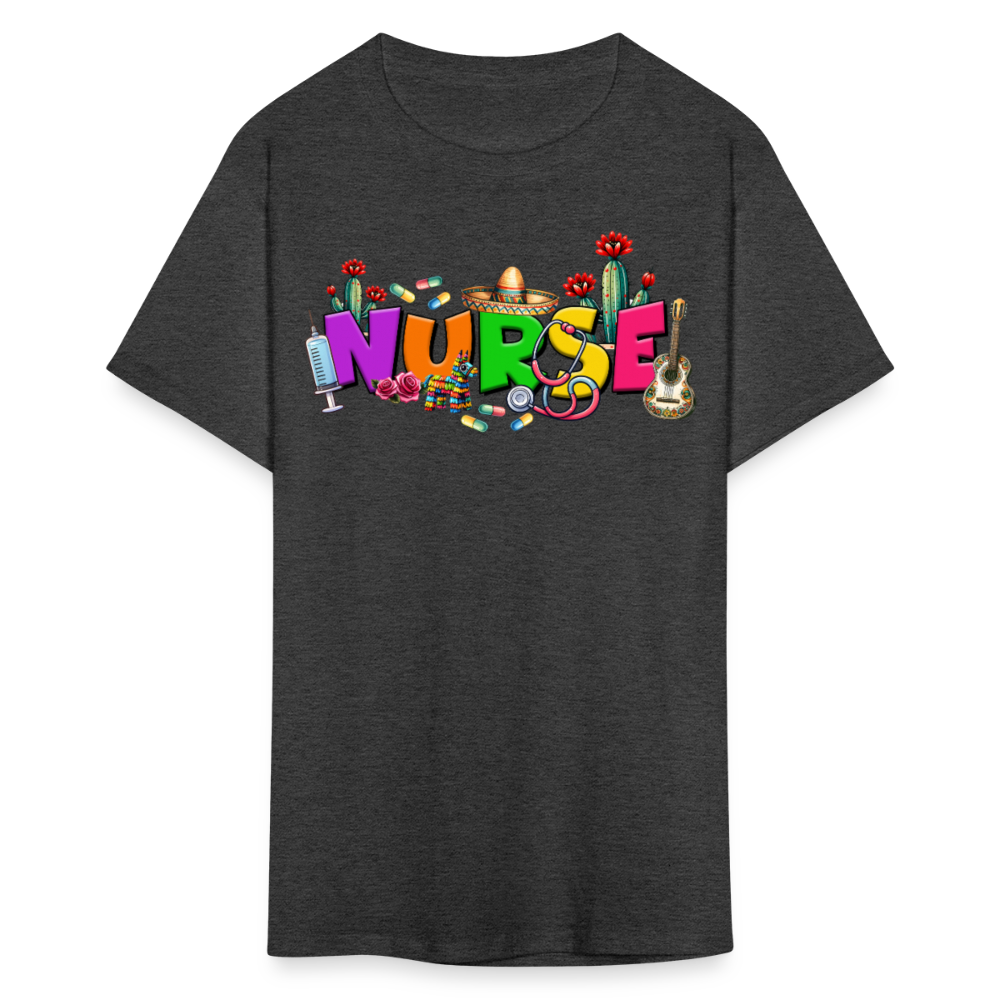 Cute Nurse Gift For Mexican Nurses T-shirt - heather black