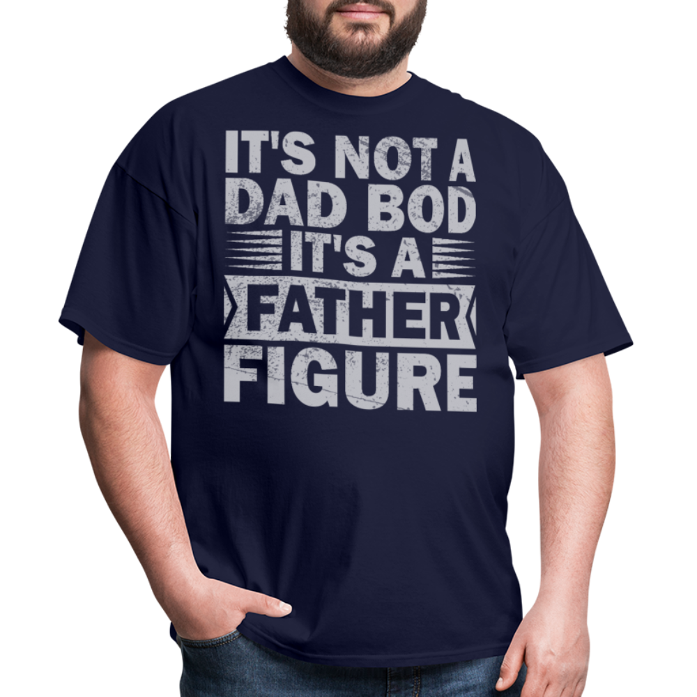 Funny Dad Bod T-shirt For Men Father Figure Shirt - navy