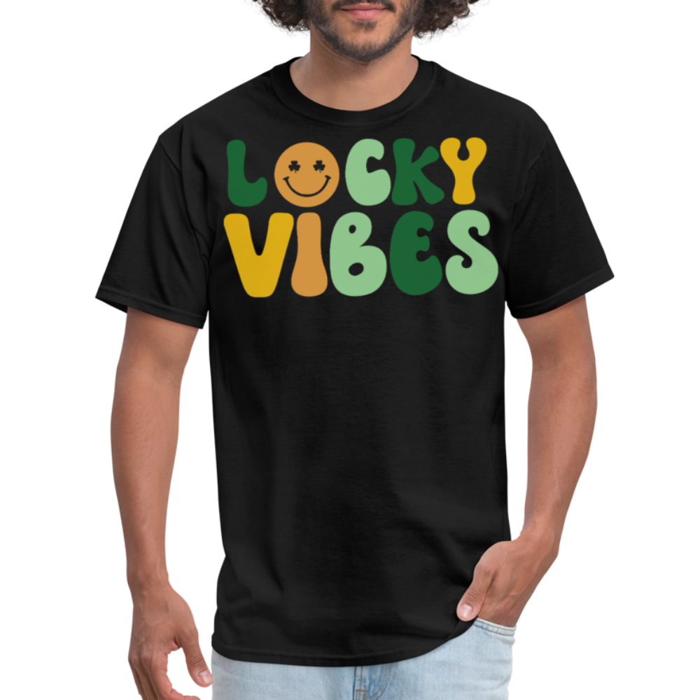 Lucky Vibes RetroTee For St Patrick’s Day T-shirt - black