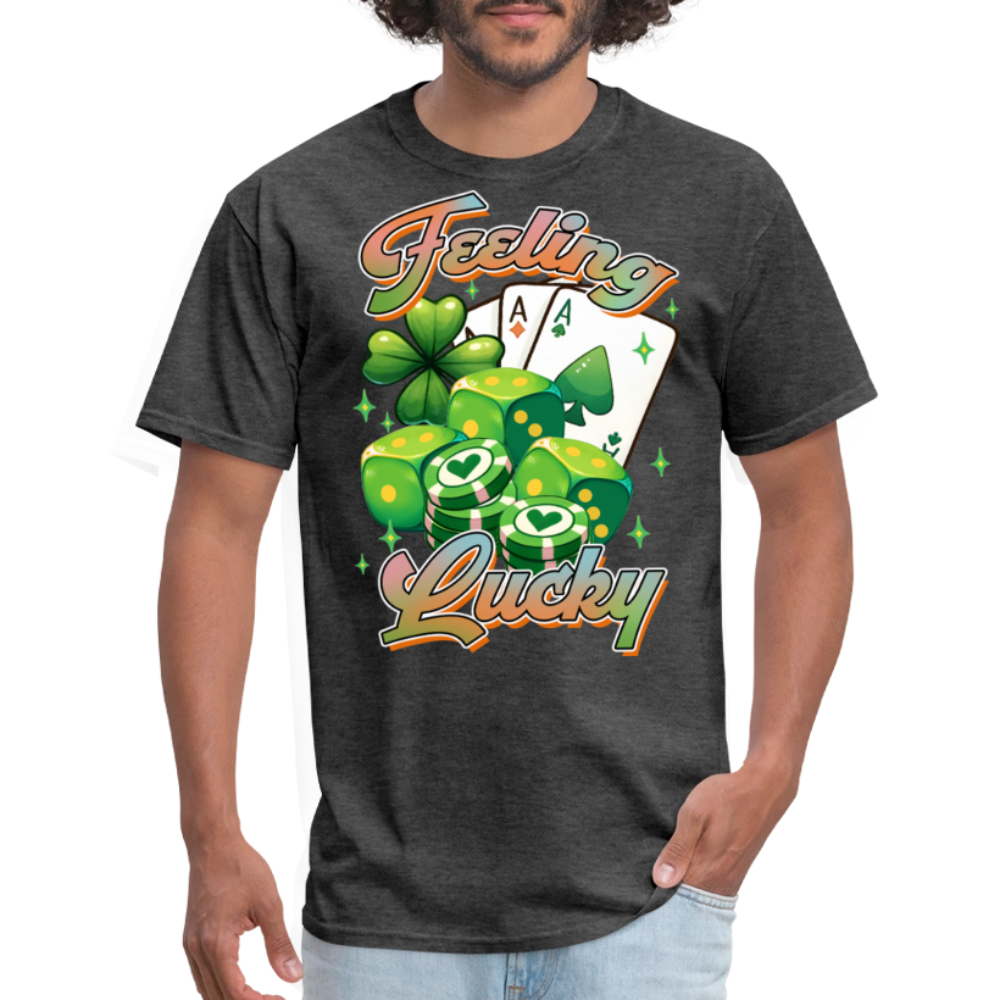 St Patrick’s Day lucky Gambling T-shirt - heather black