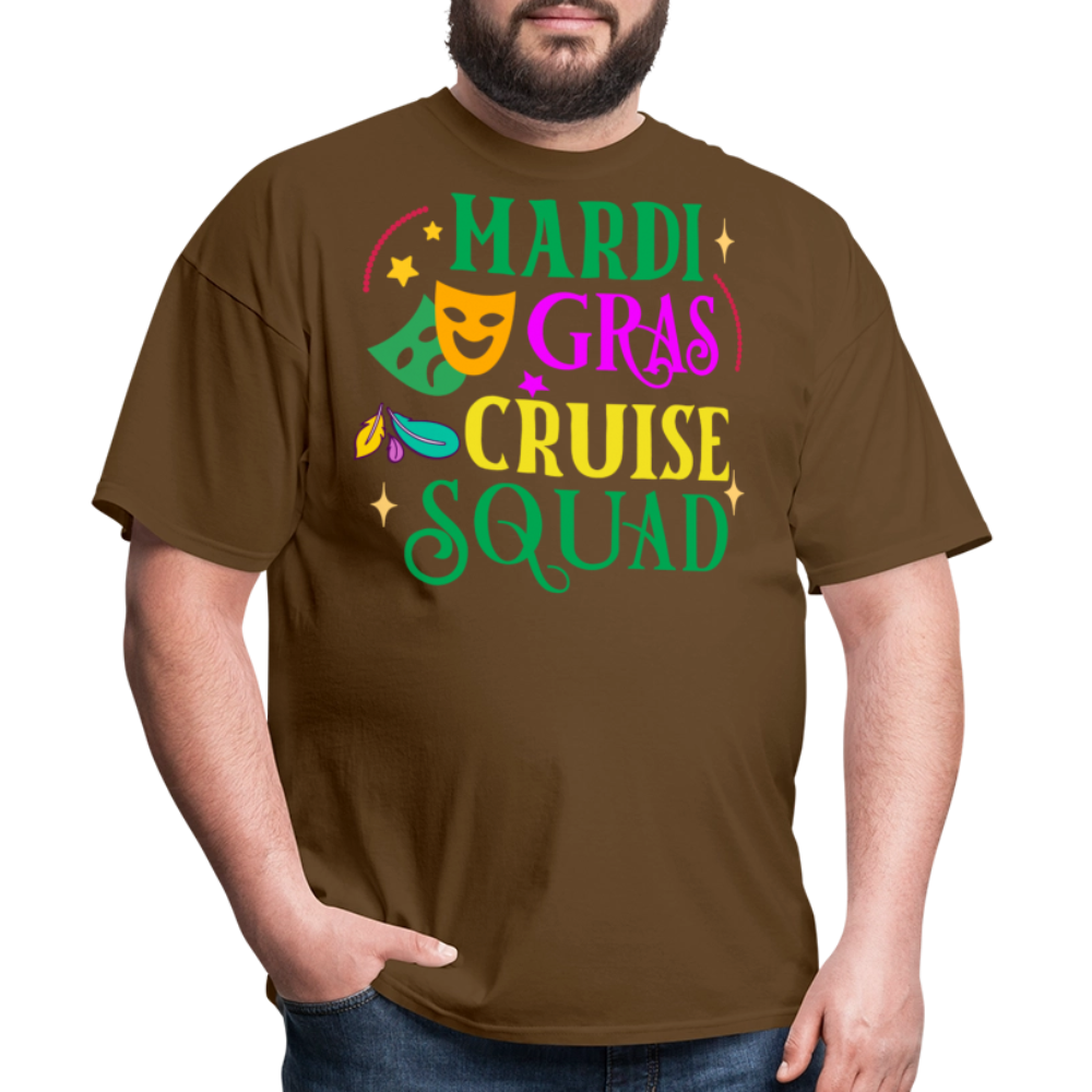 Funny Mardi Gras Cruise Squad Unisex T-shirt - brown