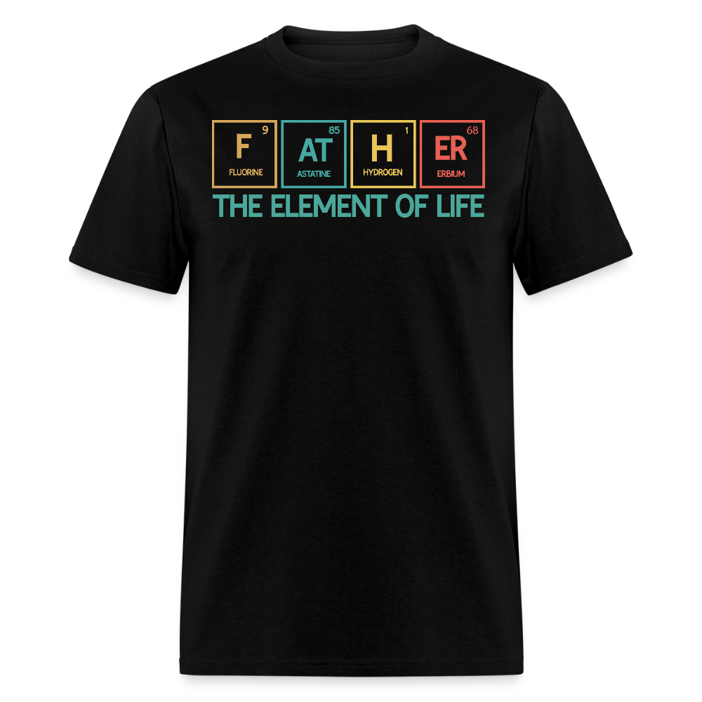 Funny Science Periodic Table Father T-shirt - black