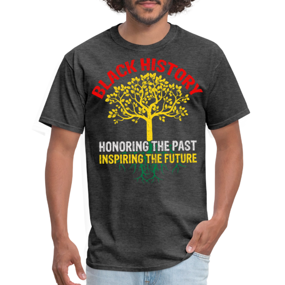 Honoring Black History Shirt Inspiring the Future Unisex T-Shirt - heather black