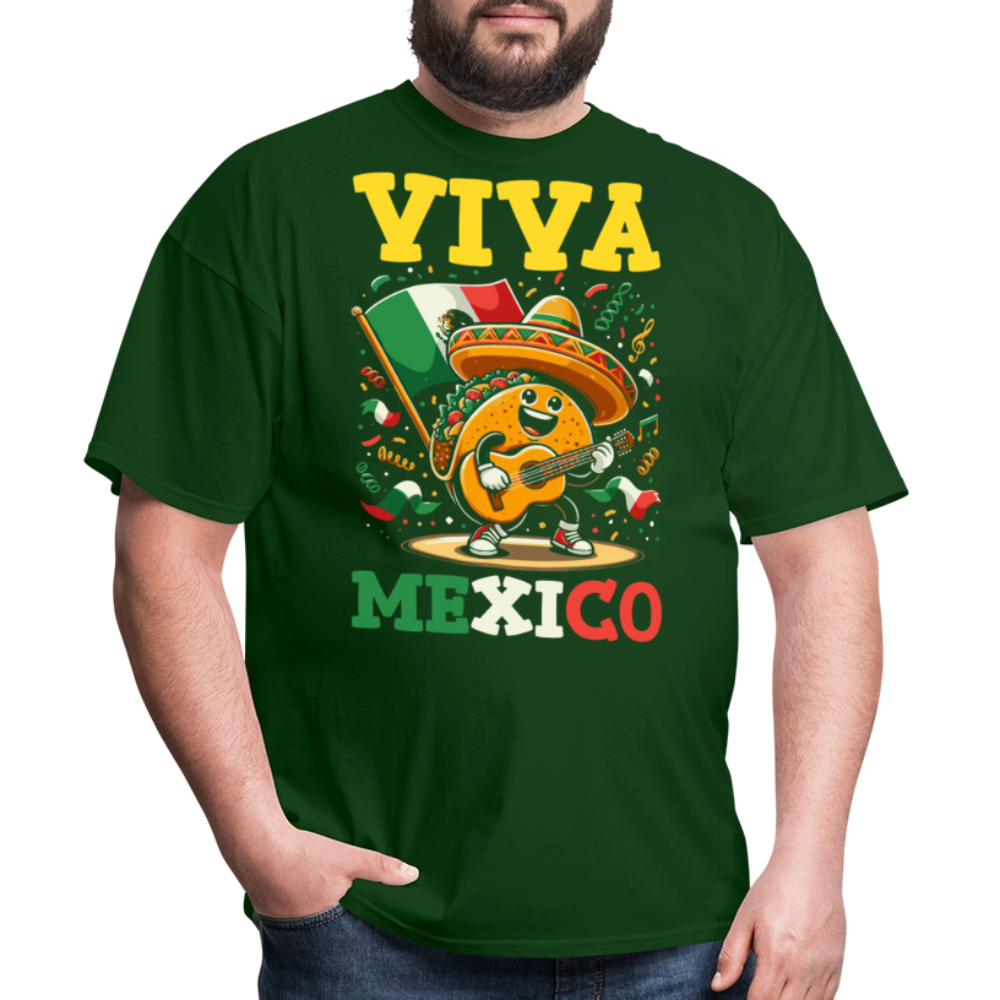 Cinco De Mayo Taco Shirt With Guitar Viva Mexico Party T-shirt - forest green