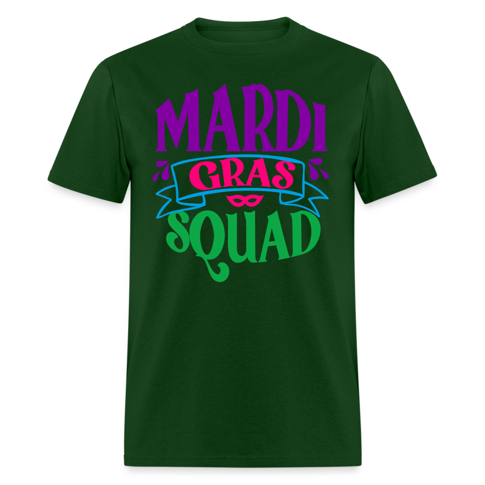 Mardi Gras Squad Matching Unisex T-Shirt - forest green