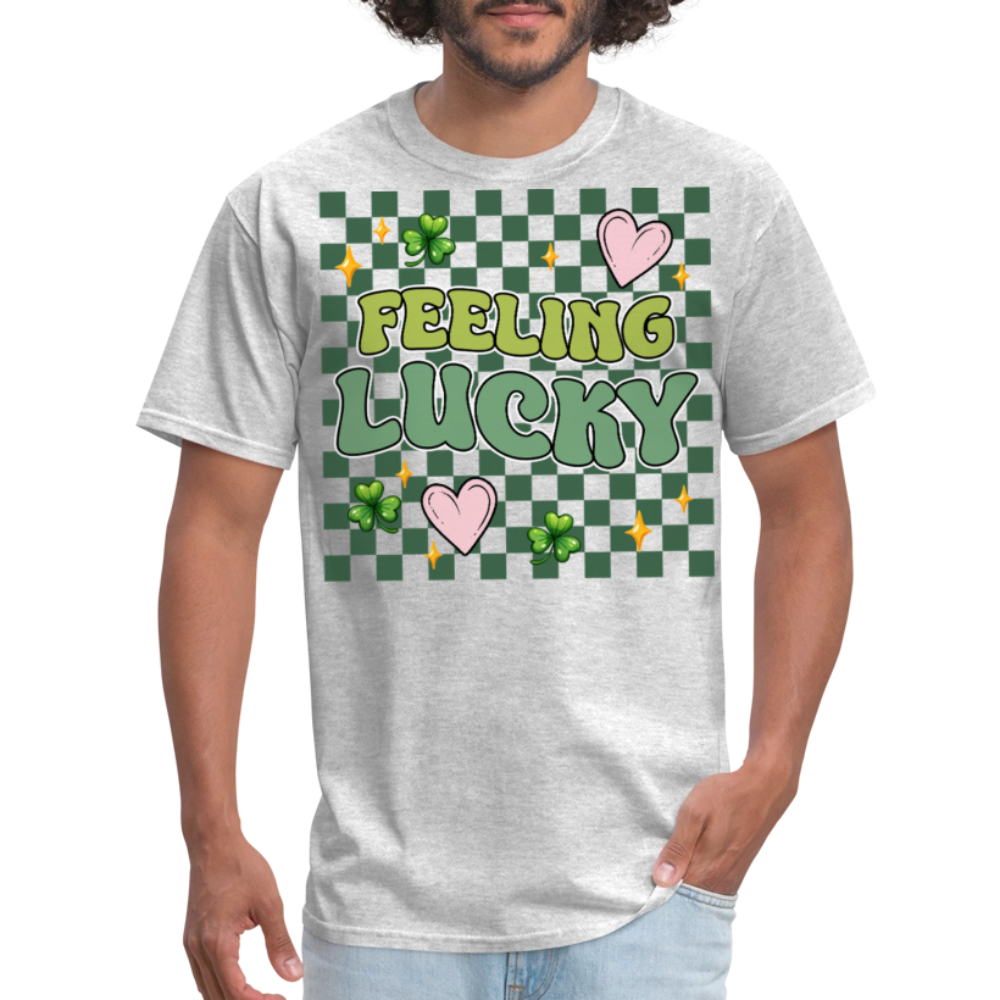 Feeling Lucky Aesthetic St Patrick’s Day T-shirt - heather gray