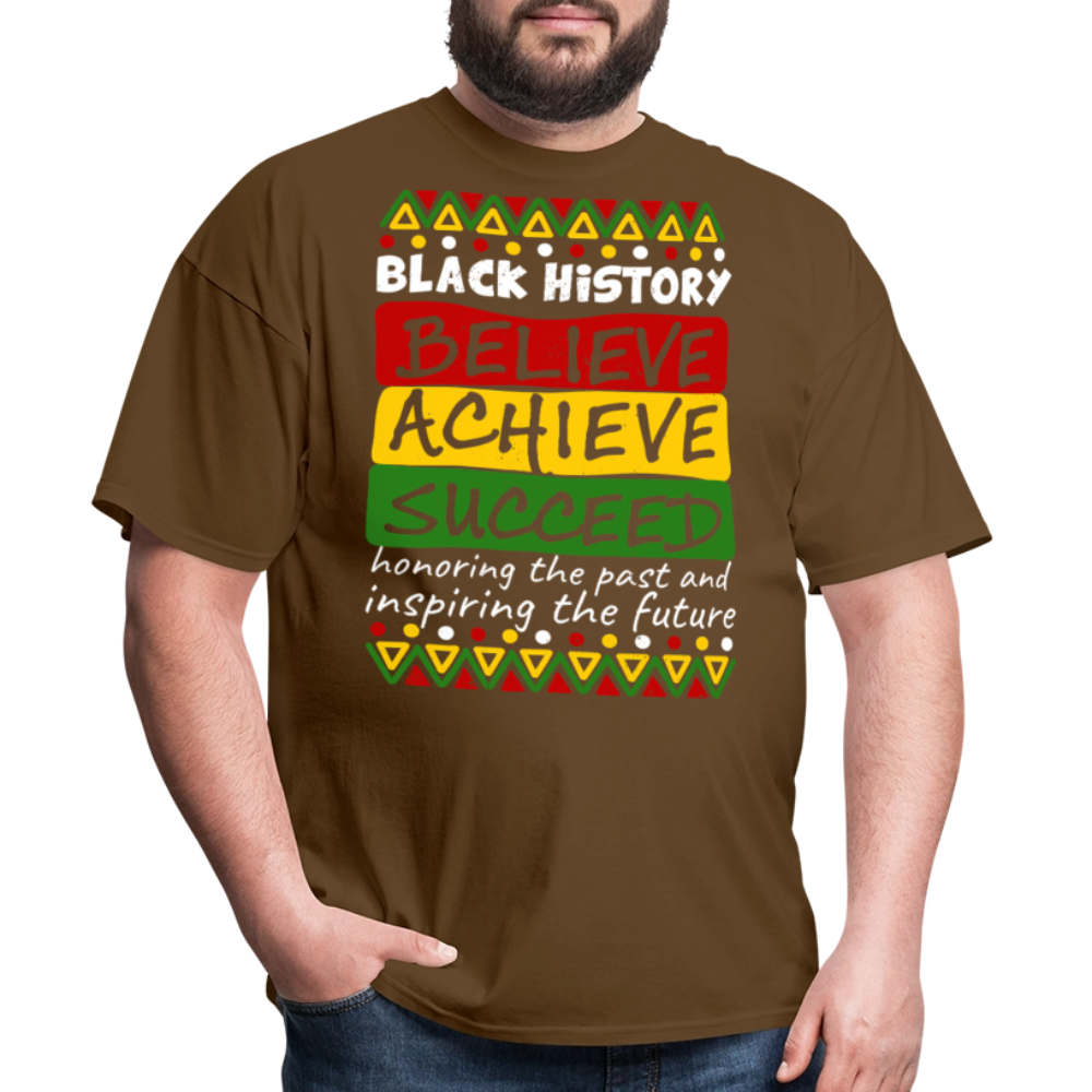 Black Culture Awareness Honoring The Past Inspiring The Future T-Shirt - brown