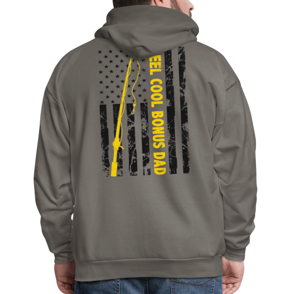 Reel Cool Bonus Dad Father’s Day fishing Hoodie - asphalt gray
