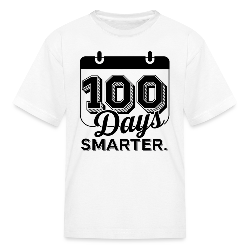 100 Days Smarter Shirt For Students 100th Days Celebration T-shirt - white