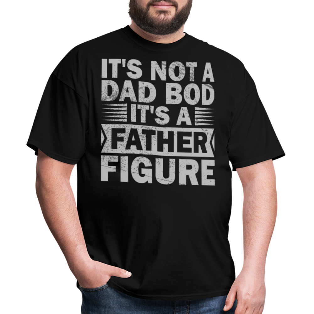 Funny Dad Bod T-shirt For Men Father Figure Shirt - black