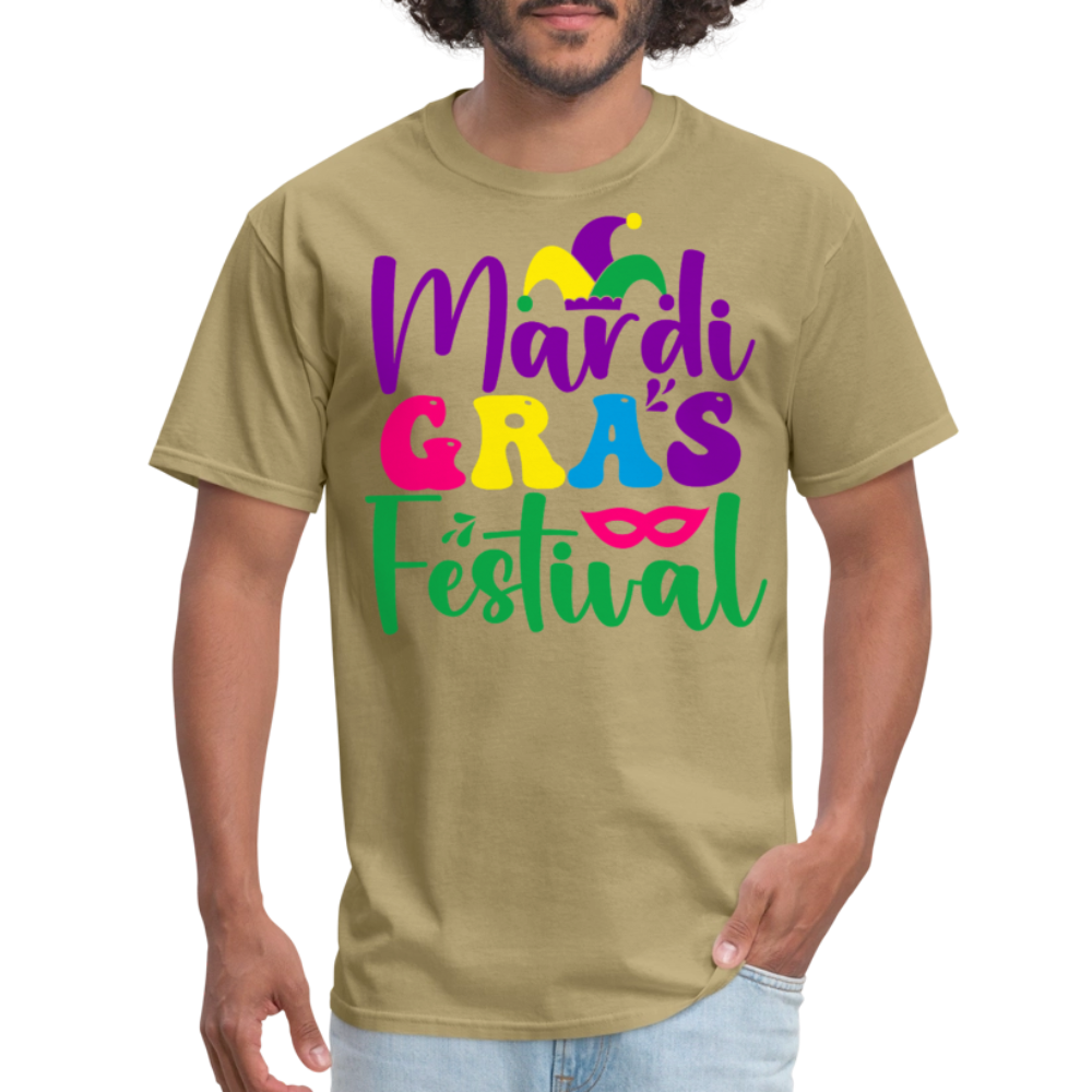 Funny and Stylish Mardi Gras Celebration Unisex T-shirt - khaki