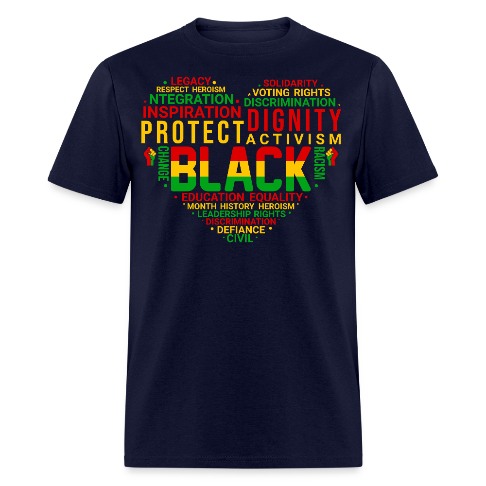Black Empowerment Graphic Tee Juneteenth Pride T-shirt - navy