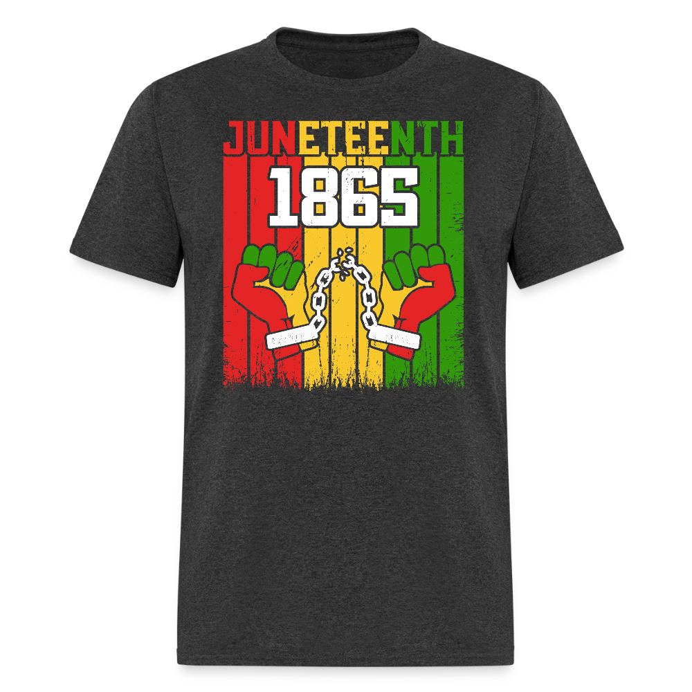 Juneteenth 1865 Shirt Black History Pride Unisex T-shirt - heather black