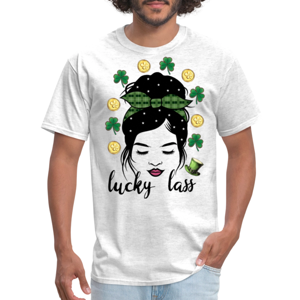 St Patrick’s Day Lucky Lass Women T-shirt - light heather gray