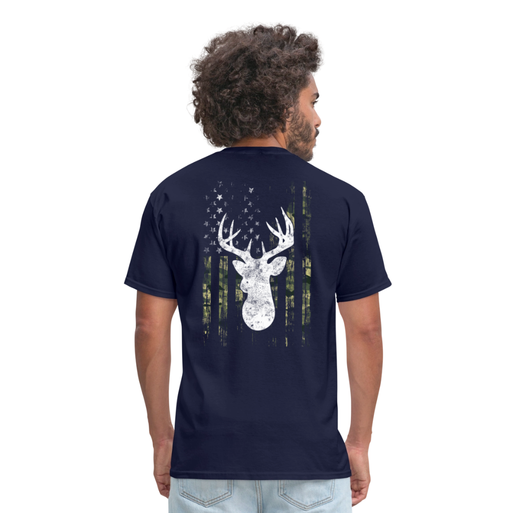 Camo American Flag USA Camouflage Unisex Classic T-Shirt - navy